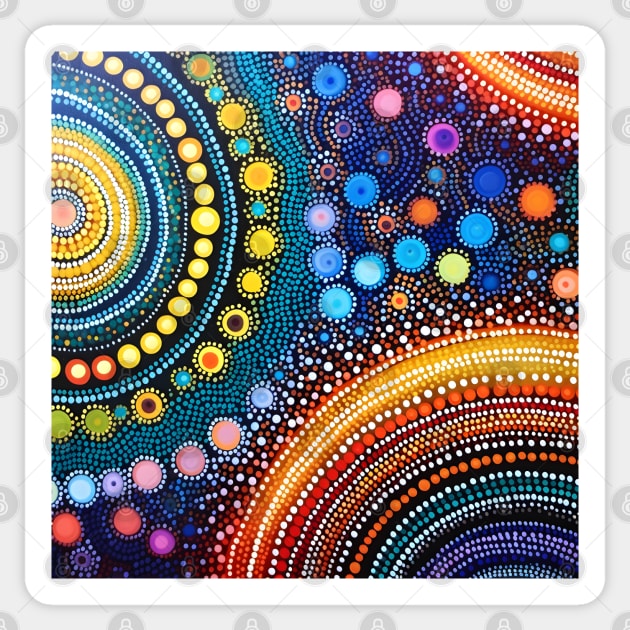 Explore the Cultural Depth: Australian Aboriginal Art and Unique Visual Traditions Sticker by insaneLEDP